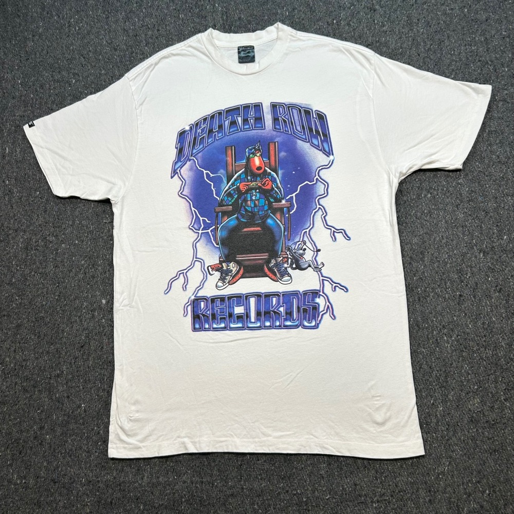 Crooks‎ Castles Death Row Records Shirt L Mens White Graphic Streetwear Hip Hop